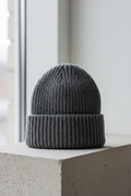 Classic Ribbed Knit Beanie - Soft ribbed knit winter hat